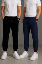 Dark  Blue & Black Track Pant Pack of 2