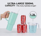 1200ML Insulated Plastic Tumbler with Handle (assorted colors)