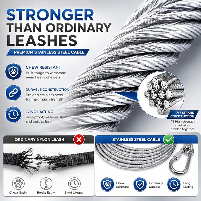 Stainless Steel Heavy Duty Clothes Drying Rope 5meter with Hooks