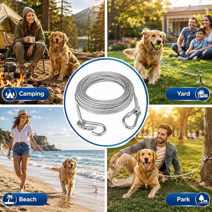 Stainless Steel Heavy Duty Clothes Drying Rope 5meter with Hooks