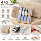 Manicure Set 4pcs Pouch Portable Nail Clippers