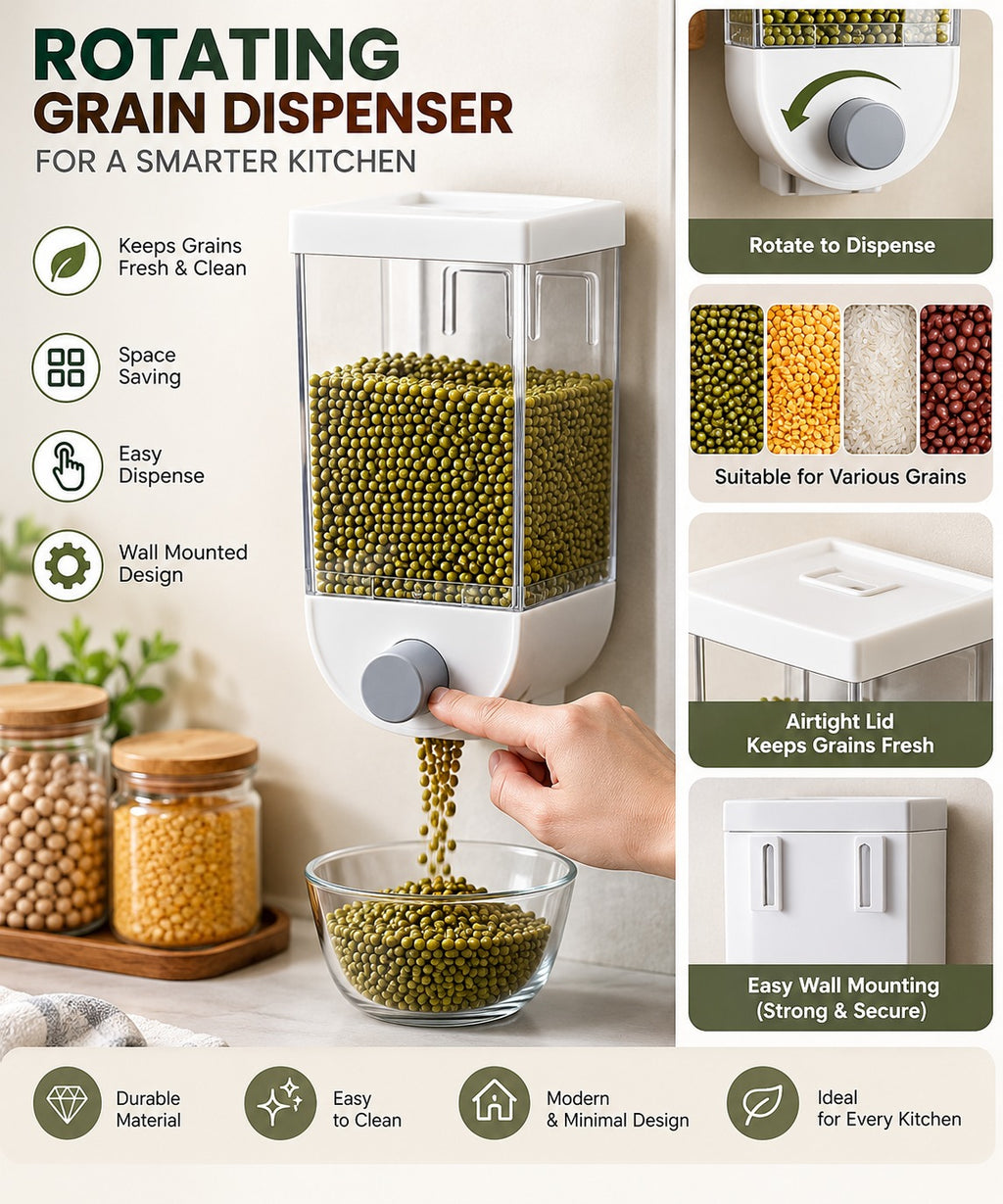 Wall Mounted Grain Dispenser for Kitchen ( Pack of 1)