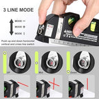 Level laser measuring tape with Ruler
