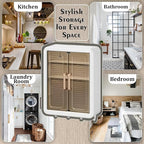Storage Box with Transparent Doors & Hooks