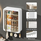 Storage Box with Transparent Doors & Hooks