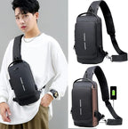 Multifunction Waterproff Sling Bag, USB Charging Sport Sling Anti-Theft Shoulder Bags - CL-JA-1671