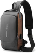 Multifunction Waterproff Sling Bag, USB Charging Sport Sling Anti-Theft Shoulder Bags - CL-JA-1671