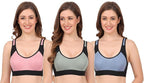 New Women Sport Non Padded, Bra Breathable & Adjustable, Easy Comfort Pack of 3